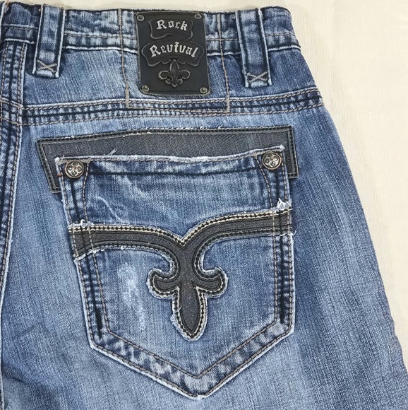 Rock Revival Other - Rock Revival Victor Straight Leg Distressed Jeans